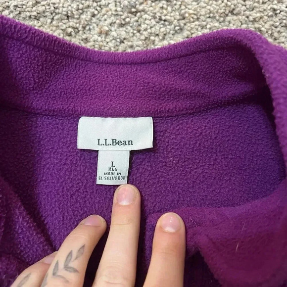 Lands' End Jacket Vintage Texture Fleece Polartec Womens Button Shacket Warm 90s - Picture 4 of 10